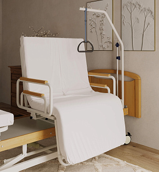 Кровать с ПОВОРОТНЫМ КРЕСЛОМ, для лежачих больных